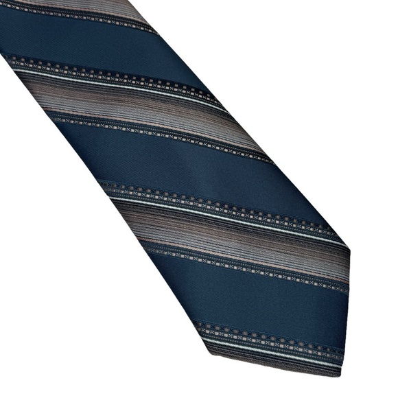 Johnny Carson Vintage striped tie men’s necktie business casual career office - Picture 2 of 4